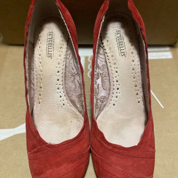 Seychelles red round toes wedges - Picture 6 of 6